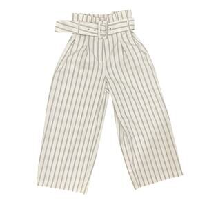 Free People Pants Womens Size 2 White Striped Wide Leg Boho Career Office Chic